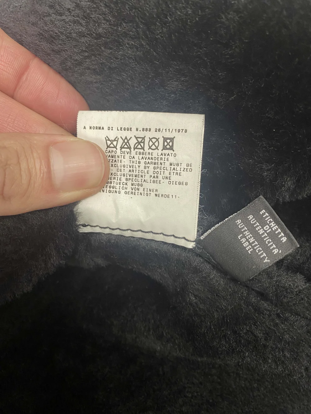 Versus Versace black shearling jacket — JAMES VELORIA